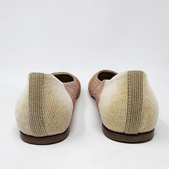 Quis Quis by Stefano Cavalleri Ballet Flats Girls EU39/US7 Cream & Pink Glitter - Picture 5 of 10